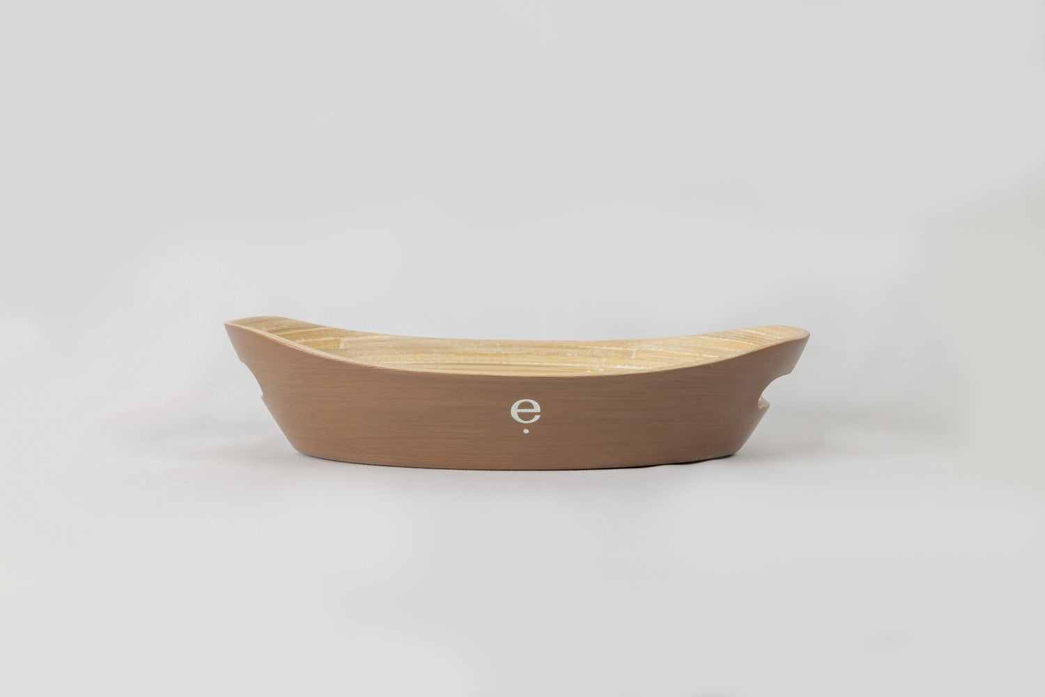 Small cedar natural spun bamboo oval Montessori tray
