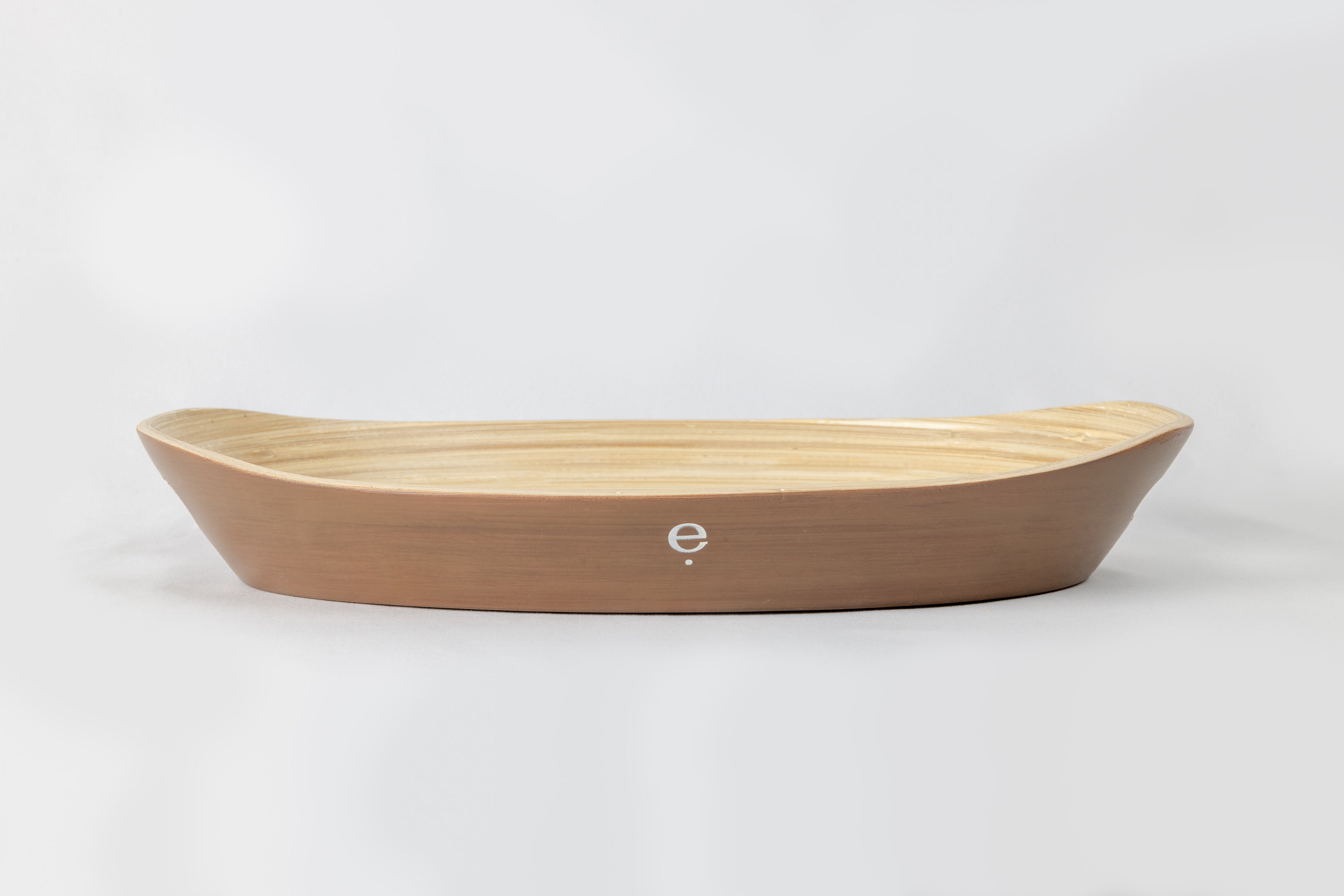 Large cedar natural spun bamboo oval Montessori tray