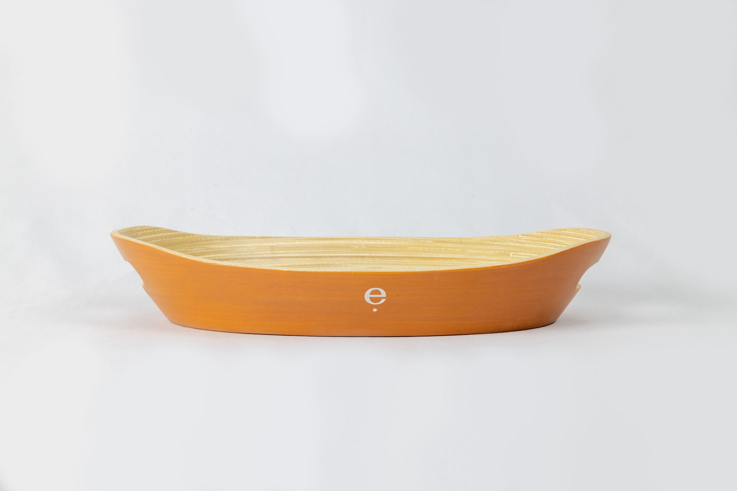 Medium ochre natural spun bamboo oval Montessori tray