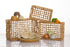 Assortment of Montessori baskets and trays ideal for an IKEA Besta shelf